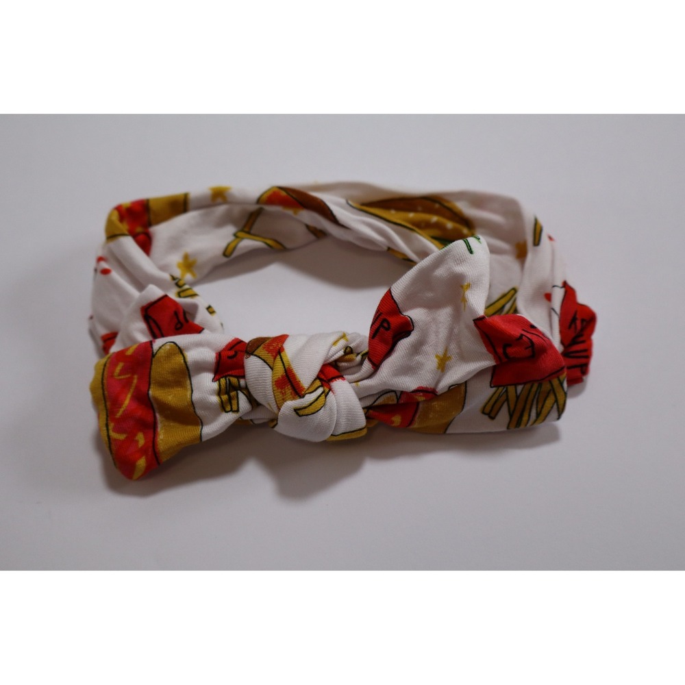 Little Sleepies Fast Food Burger Fries Bamboo Knot Headband NB-3T